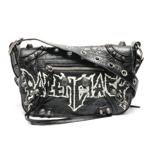 BALENCIAGA Le Cagoule XS DIY METAL Shoulder Bag black WS27108