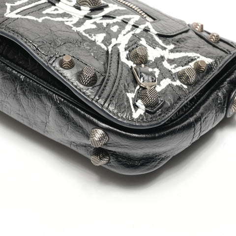 BALENCIAGA Le Cagoule XS DIY METAL Shoulder Bag black WS27108