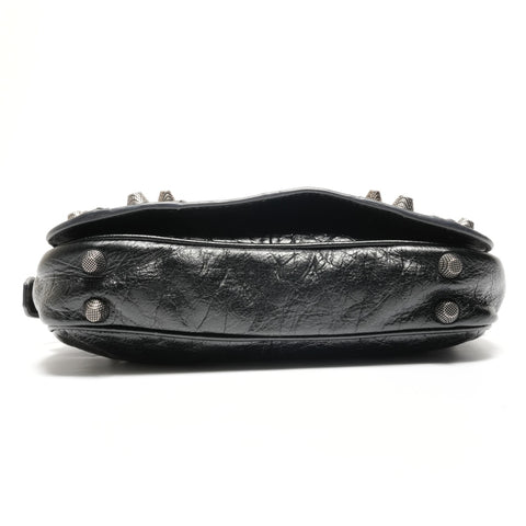 BALENCIAGA Le Cagoule XS DIY METAL Shoulder Bag black WS27108