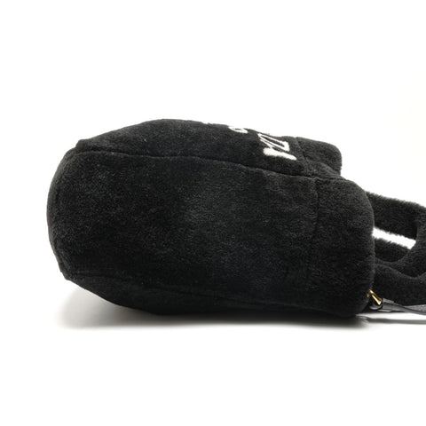 PRADA Shearling sheep fur logo 2way Handbag black WS27109