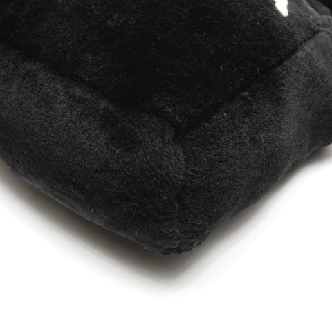 PRADA Shearling sheep fur logo 2way Handbag black WS27109
