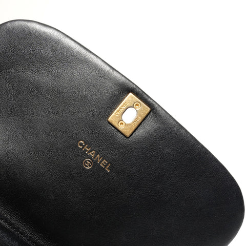 CHANEL Matelasse Lambskin Chain Shoulder Bag black WS27111