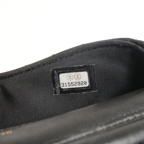 CHANEL Matelasse Lambskin Chain Shoulder Bag black WS27111