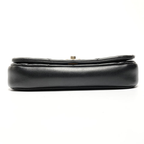 CHANEL Matelasse Lambskin Chain Shoulder Bag black WS27111
