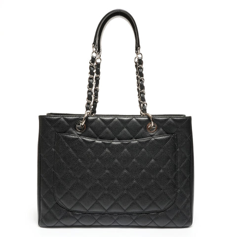 CHANEL Large COCO Mark GST Matelass Caviar Tote, Series 19 Tote Bag black WS27114
