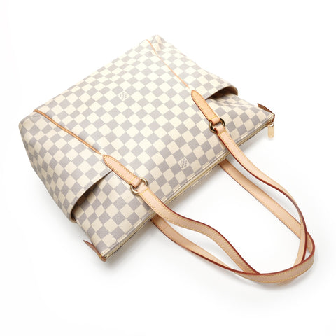 LOUIS VUITTON 2009 Totally MM Damier Tote Bag white WS27116