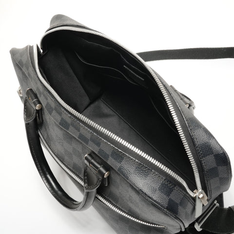 LOUIS VUITTON 2017 Damier Graphite Horizon Shoulder Bag black WS27117