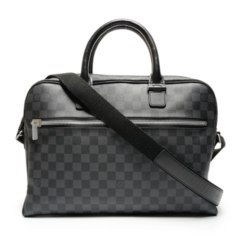 LOUIS VUITTON 2017 Damier Graphite Horizon Shoulder Bag black WS27117