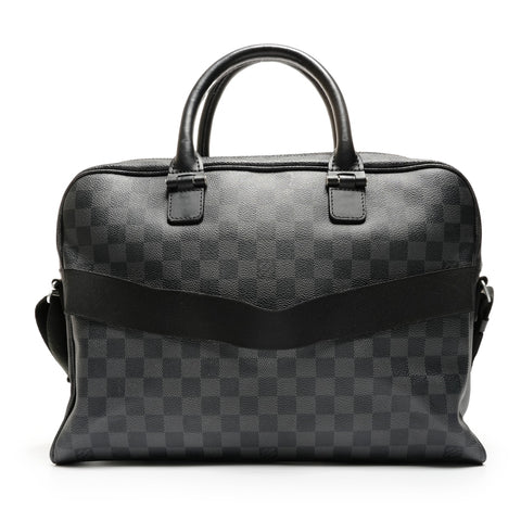 LOUIS VUITTON 2017 Damier Graphite Horizon Shoulder Bag black WS27117