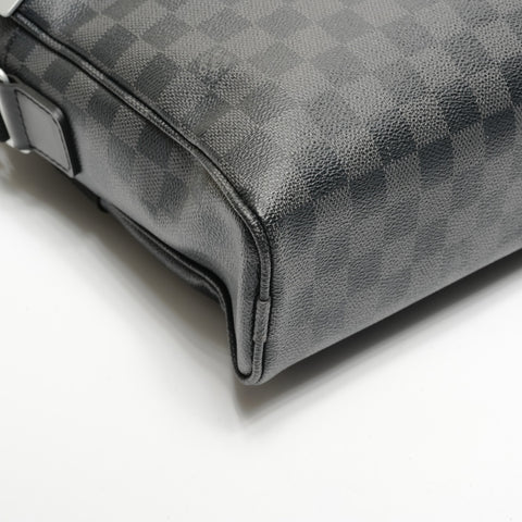 LOUIS VUITTON 2017 Damier Graphite Horizon Shoulder Bag black WS27117