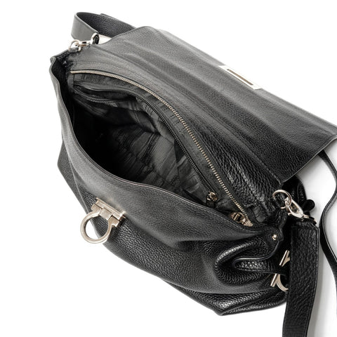 Salvatore Ferragamo Gancini 2way Handbag black WS27119