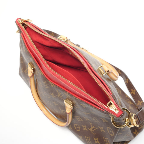 LOUIS VUITTON 2015 Monogram Pallas Handbag Brown WS27120