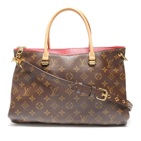 LOUIS VUITTON 2015 Monogram Pallas Handbag Brown WS27120
