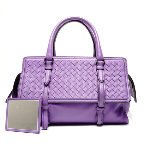BOTTEGAVENETA INTRECCIATO Monaco Bag Handbag purple WS27124