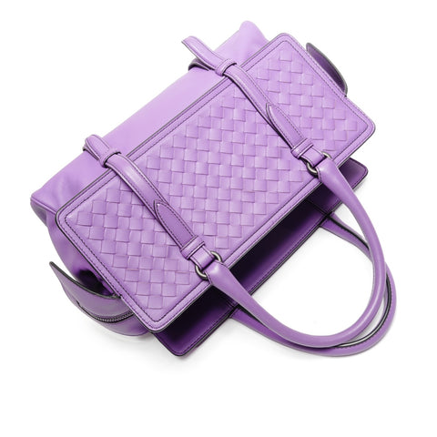 BOTTEGAVENETA INTRECCIATO Monaco Bag Handbag purple WS27124