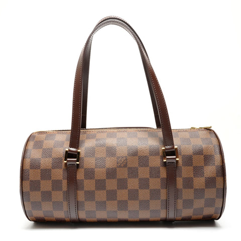 LOUIS VUITTON Damier Papillon 30 2005 with pouch Shoulder Bag Brown WS27128