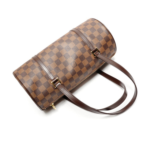 LOUIS VUITTON Damier Papillon 30 2005 with pouch Shoulder Bag Brown WS27128