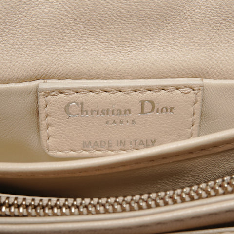 Christian Dior Dior Caro Cannage Off Beige Shoulder Bag beige WS27129