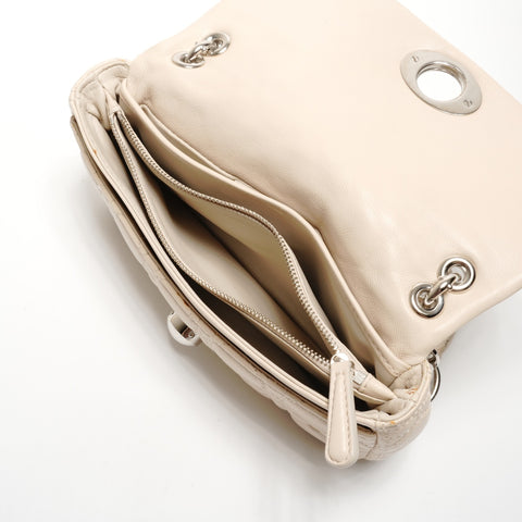 Christian Dior Dior Caro Cannage Off Beige Shoulder Bag beige WS27129