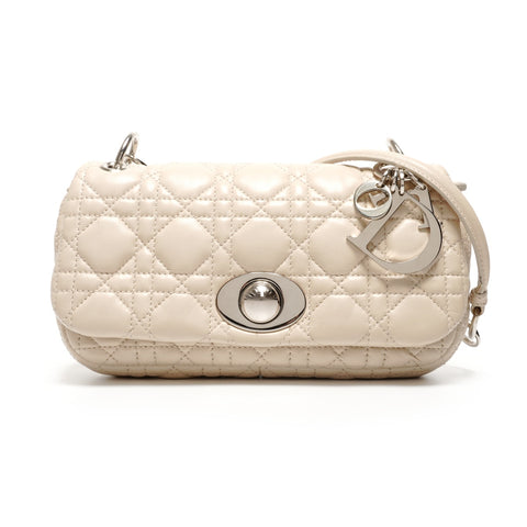 Christian Dior Dior Caro Cannage Off Beige Shoulder Bag beige WS27129