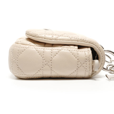 Christian Dior Dior Caro Cannage Off Beige Shoulder Bag beige WS27129