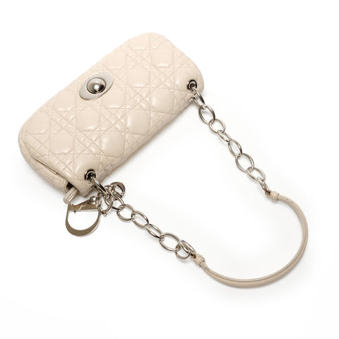 Christian Dior Dior Caro Cannage Off Beige Shoulder Bag beige WS27129