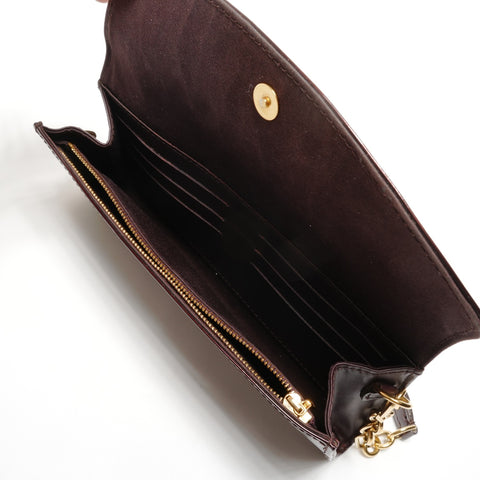 LOUIS VUITTON 2007 Monogram Vernis Sunset Boulevard Shoulder Bag purple WS27130