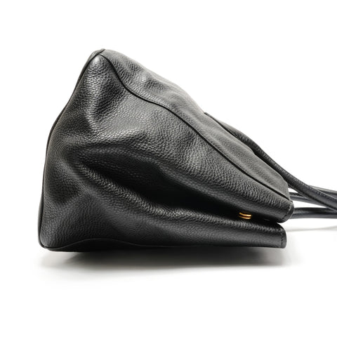 PRADA Leather Vitello Dyno Tote Bag black WS27132