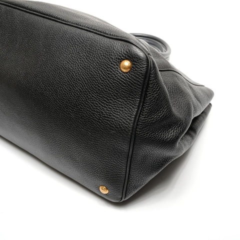 PRADA Leather Vitello Dyno Tote Bag black WS27132