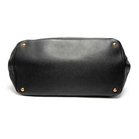 PRADA Leather Vitello Dyno Tote Bag black WS27132