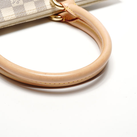 LOUIS VUITTON 2008 Damier Azur Saleya PM Handbag white WS27136