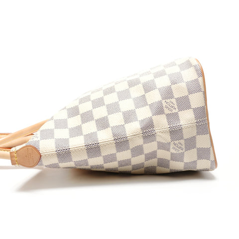 LOUIS VUITTON 2008 Damier Azur Saleya PM Handbag white WS27136