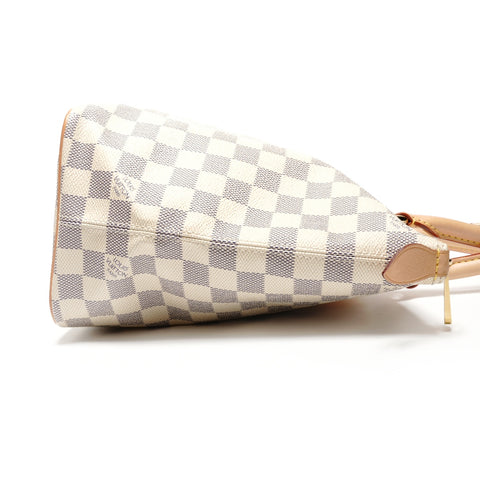 LOUIS VUITTON 2008 Damier Azur Saleya PM Handbag white WS27136