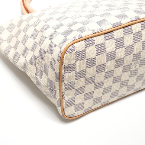 LOUIS VUITTON 2008 Damier Azur Saleya PM Handbag white WS27136