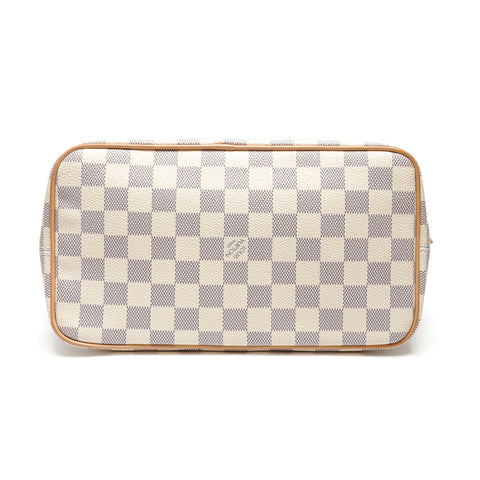 LOUIS VUITTON 2008 Damier Azur Saleya PM Handbag white WS27136