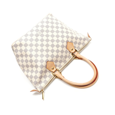 LOUIS VUITTON 2008 Damier Azur Saleya PM Handbag white WS27136