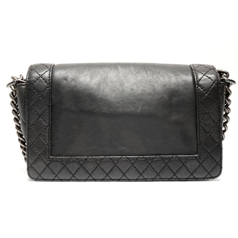 CHANEL No. 18 Boy Chanel Gunmetal Chain 2013-2015 Shoulder Bag black WS27137