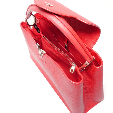 LOUIS VUITTON 2017 Capucines MM Handbag Red WS27139