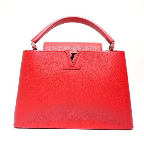 LOUIS VUITTON 2017 Capucines MM Handbag Red WS27139