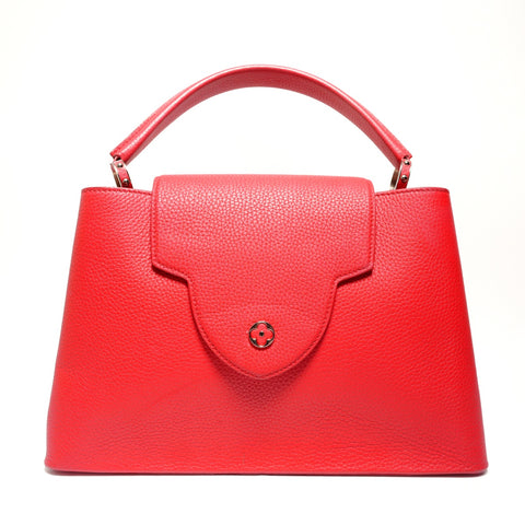 LOUIS VUITTON 2017 Capucines MM Handbag Red WS27139