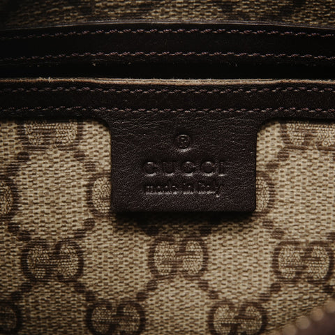 GUCCI GG Supreme One Shoulder Bag PVC Shoulder Bag Brown WS27140