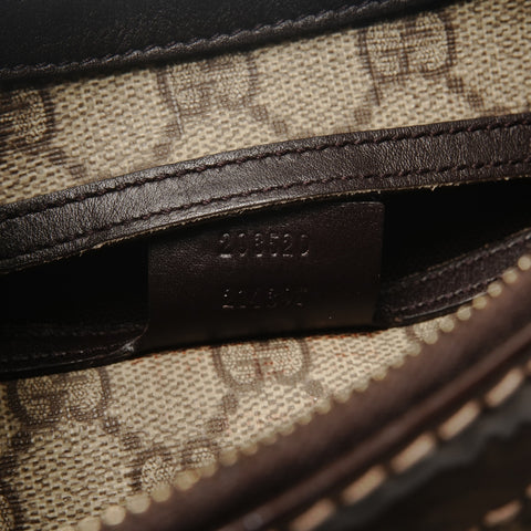 GUCCI GG Supreme One Shoulder Bag PVC Shoulder Bag Brown WS27140