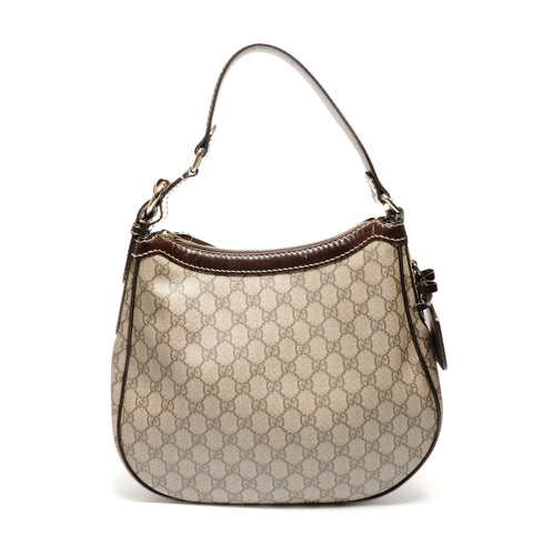 GUCCI GG Supreme One Shoulder Bag PVC Shoulder Bag Brown WS27140