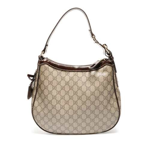 GUCCI GG Supreme One Shoulder Bag PVC Shoulder Bag Brown WS27140