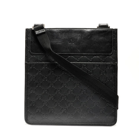GUCCI Guccissima GGssima leather Shoulder Bag black WS27142