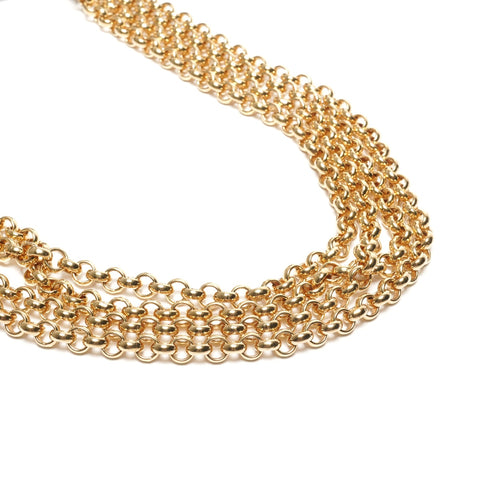 LOEWE Leather Chain Strap Shoulder Bag Brown WS27143