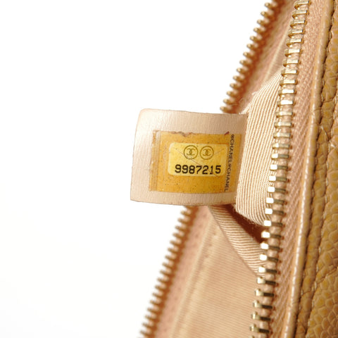 CHANEL No. 9 2004-2005 Caviar Skin COCO Mark One Shoulder Bag Shoulder Bag beige WS27144