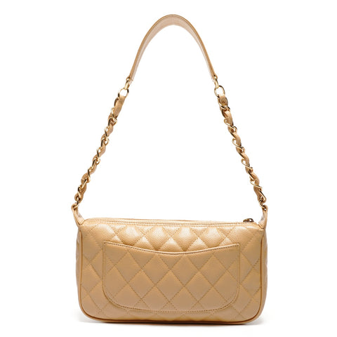 CHANEL No. 9 2004-2005 Caviar Skin COCO Mark One Shoulder Bag Shoulder Bag beige WS27144