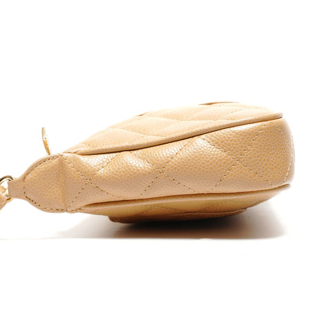 CHANEL No. 9 2004-2005 Caviar Skin COCO Mark One Shoulder Bag Shoulder Bag beige WS27144