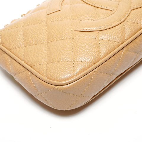 CHANEL No. 9 2004-2005 Caviar Skin COCO Mark One Shoulder Bag Shoulder Bag beige WS27144